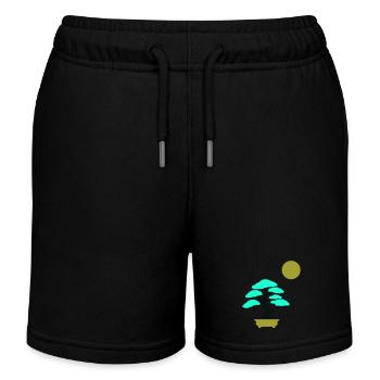 bonsai baum sonne - Kinder Organic Joggingshorts Mini Bolter von Stanley/Stella - Schwarz - Vorne