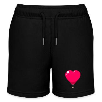 Vol en montgolfière Sky I Gift - Short de jogging enfant bio Stanley/Stella - noir - Devant