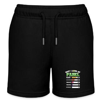 Padel Paddle Racket Tennis Sport I Gift - Kids Organic Sweat Shorts by Stanley/Stella - black - Front