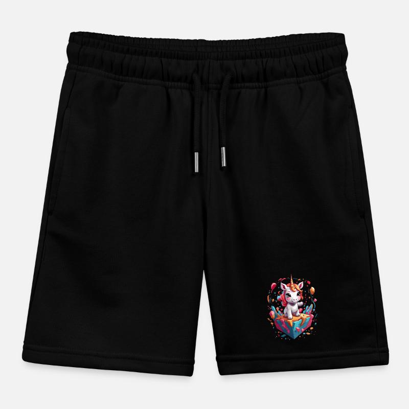 Lustige Einhörner Einzigartiges Geburtstag Motiv Kinder Organic Joggingshorts Mini Bolter von Stanley/Stella