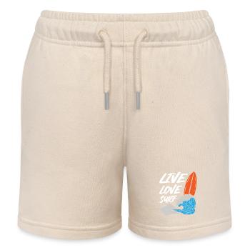 Live Love Surfing - Kinder Organic Joggingshorts Mini Bolter von Stanley/Stella - Natur - Vorne