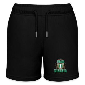 Nigeria - Kinder Organic Joggingshorts Mini Bolter von Stanley/Stella - Schwarz - Vorne