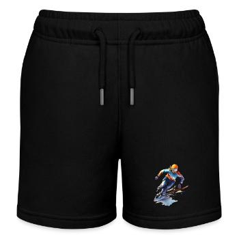 Patinage de vitesse : une balade rapide sur la glace - Short de jogging enfant bio Stanley/Stella - noir - Devant