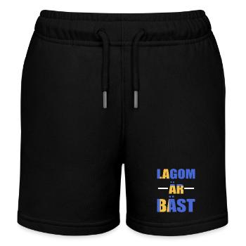 Schweden Schwedisch Lagom - Kinder Organic Joggingshorts Mini Bolter von Stanley/Stella - Schwarz - Vorne