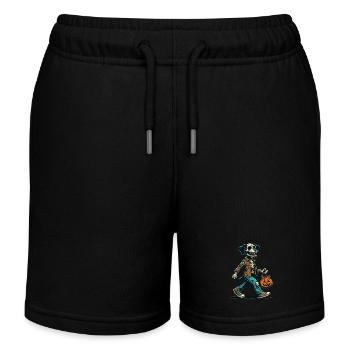 Untote Zombie Hund Süßes Oder Saures Halloween - Kinder Organic Joggingshorts Mini Bolter von Stanley/Stella - Schwarz - Vorne