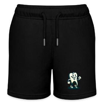 Unheimliche Verkleidung Halloween Zahn - Kinder Organic Joggingshorts Mini Bolter von Stanley/Stella - Schwarz - Vorne