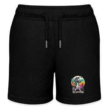 Une licorne zombie effrayante aime les bonbons - Short de jogging enfant bio Stanley/Stella - noir - Devant