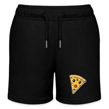 Pizza morceau de pizzeria - Short de jogging enfant bio Stanley/Stella - noir - Devant