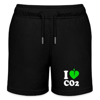 I love co2 - Kids Organic Sweat Shorts by Stanley/Stella - black - Front