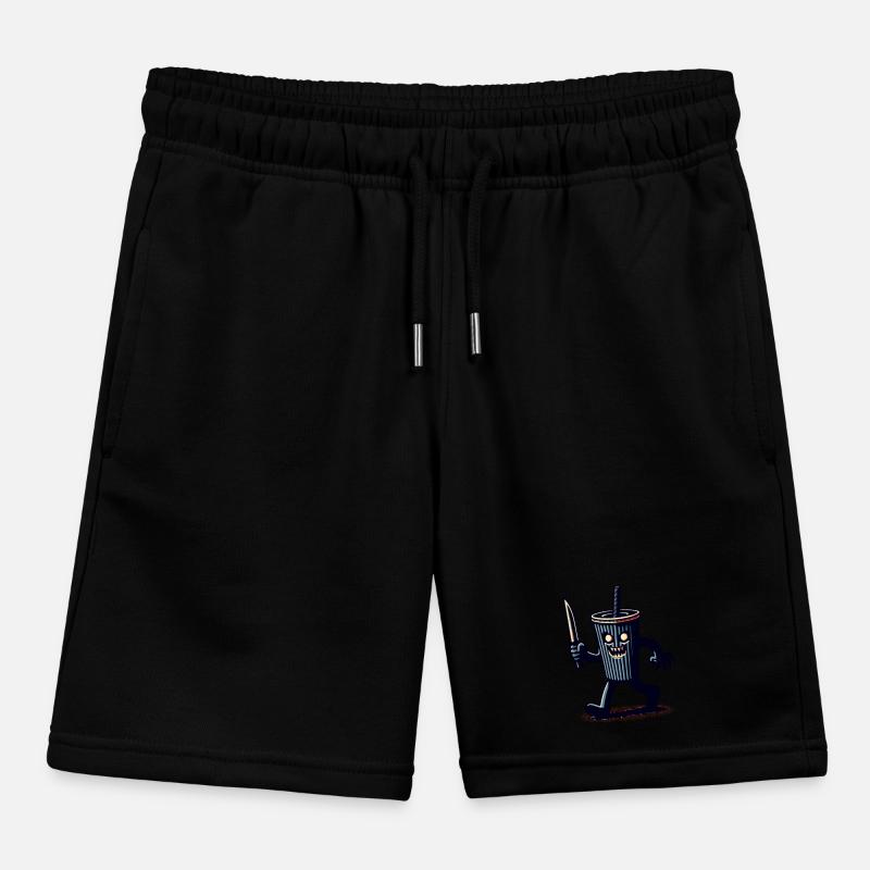 Scary Psycho Drinking Cup Drinks Kids Organic Sweat Shorts by Stanley/Stella