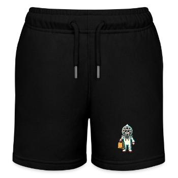 Spooky Party Trick Or Treat - Kids Organic Sweat Shorts by Stanley/Stella - black - Front