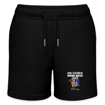 Ohne Feuerwerk ohne mich - Kinder Organic Joggingshorts Mini Bolter von Stanley/Stella - Schwarz - Vorne