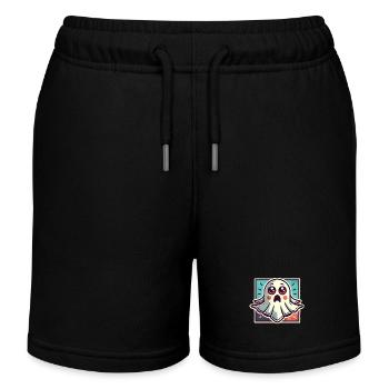 fantôme effrayé drôle fantôme design - Short de jogging enfant bio Stanley/Stella - noir - Devant