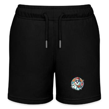 Boo-Jee Gespenst Lustiger Modischer Geist - Kinder Organic Joggingshorts Mini Bolter von Stanley/Stella - Schwarz - Vorne