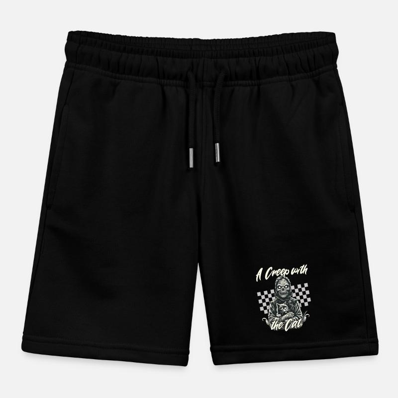 gruseliHalloween: Ein Unheimlicher Mit Der Katze Kinder Organic Joggingshorts Mini Bolter von Stanley/Stella