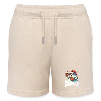 Scary Halloween Ghost Broth - Kids Organic Sweat Shorts by Stanley/Stella - soft Ecru - Front