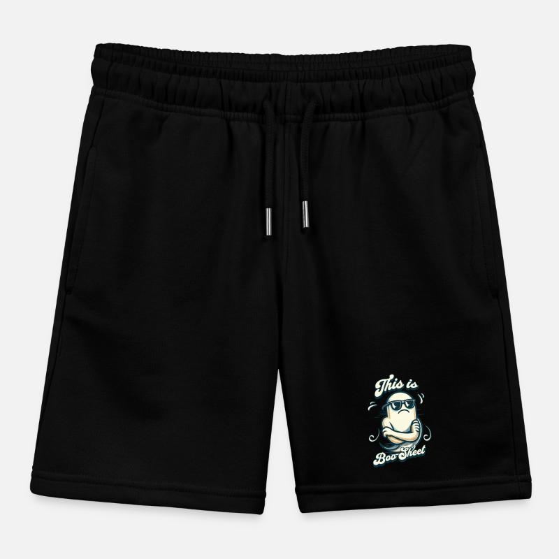 Funny Halloween Boo Sheet Ghost Kids Organic Sweat Shorts by Stanley/Stella