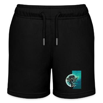 Moon - Kids Organic Sweat Shorts by Stanley/Stella - black - Front