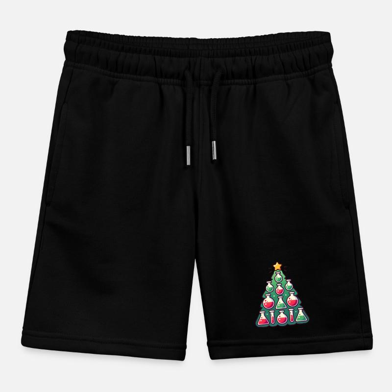 Chemistry Christmas Tree Design Kids Organic Sweat Shorts by Stanley/Stella