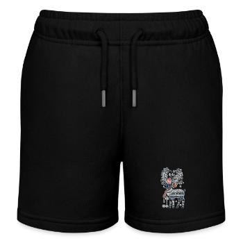 Weihnachtlicher Rentier-Zauber Im - Kinder Organic Joggingshorts Mini Bolter von Stanley/Stella - Schwarz - Vorne