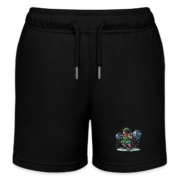 Entraînement d’haltères elfes de renforcement musculaire de Noël - Short de jogging enfant bio Stanley/Stella - noir - Devant