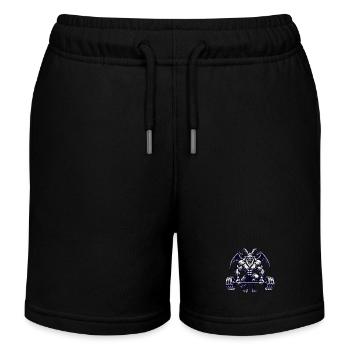 Weihnachtlicher Krampus Bodybuilder Muskeltraining - Kinder Organic Joggingshorts Mini Bolter von Stanley/Stella - Schwarz - Vorne