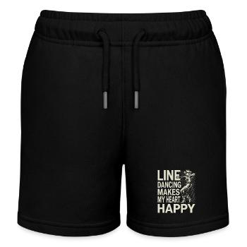 Frauenpower im Line Dance Style - Kinder Organic Joggingshorts Mini Bolter von Stanley/Stella - Schwarz - Vorne