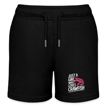 Langusten Krabben Garnelen Meeresfrüchte - Kinder Organic Joggingshorts Mini Bolter von Stanley/Stella - Schwarz - Vorne