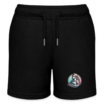 Boulanger avec plateau de petits pains frais - Short de jogging enfant bio Stanley/Stella - noir - Devant