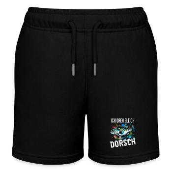 Ich dreh gleich Dorsch - Kinder Organic Joggingshorts Mini Bolter von Stanley/Stella - Schwarz - Vorne