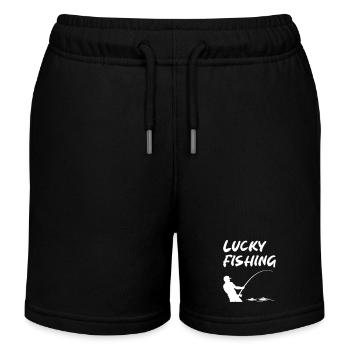 Lucky Fishing - Kinder Organic Joggingshorts Mini Bolter von Stanley/Stella - Schwarz - Vorne