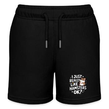 Hamster - Short de jogging enfant bio Stanley/Stella - noir - Devant
