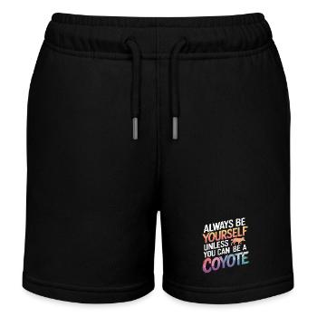 Coyote Animal Drôle - Short de jogging enfant bio Stanley/Stella - noir - Devant