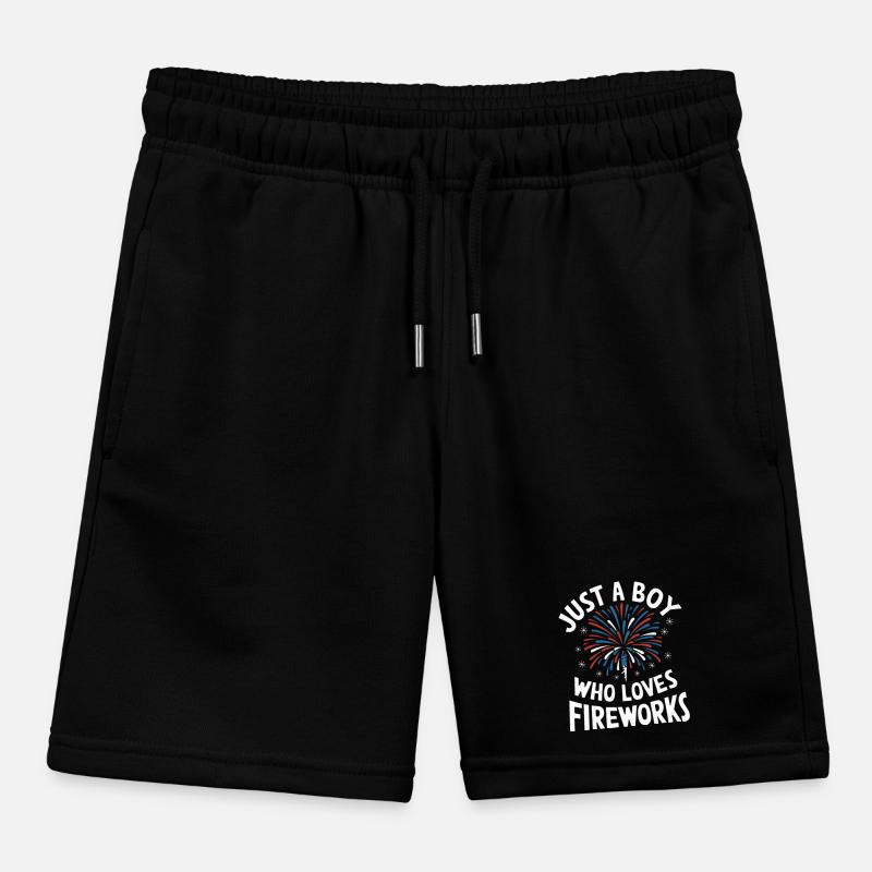 Pyrotechnics Fireworks Pyrotechnics Kids Organic Sweat Shorts by Stanley/Stella