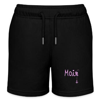 Moin Bienvenue Moin avec Seagull - Short de jogging enfant bio Stanley/Stella - noir - Devant