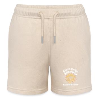 Pyrotechnics Fireworks Pyrotechnics - Kids Organic Sweat Shorts by Stanley/Stella - soft Ecru - Front