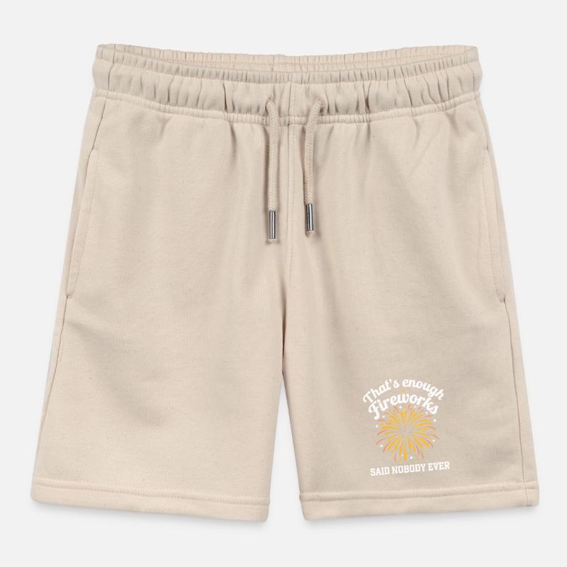 Pyrotechnics Fireworks Pyrotechnics Kids Organic Sweat Shorts by Stanley/Stella