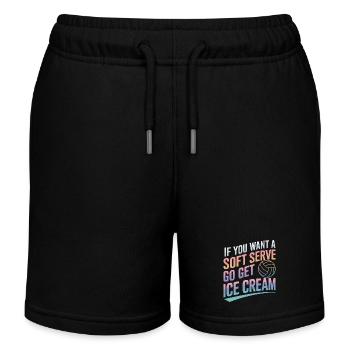 Volleyball Spieler Beach Volleyball Volleyballer - Kinder Organic Joggingshorts Mini Bolter von Stanley/Stella - Schwarz - Vorne