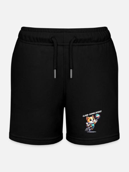 Volley-ball pour chat - Short de jogging enfant bio Stanley/Stella - noir