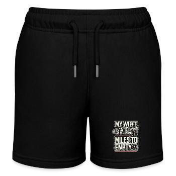 My Wife Is A 10 And So Are Her Miles To Empty - Kids Organic Sweat Shorts by Stanley/Stella - black - Front