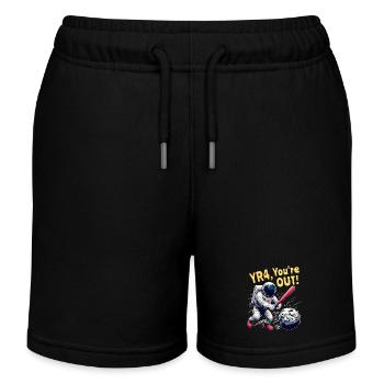 R4 Asteroid 2032 - Weltraum Verteidigung - Kinder Organic Joggingshorts Mini Bolter von Stanley/Stella - Schwarz - Vorne