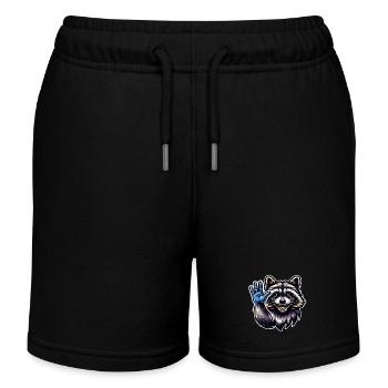 Raton laveur - Short de jogging enfant bio Stanley/Stella - noir - Devant