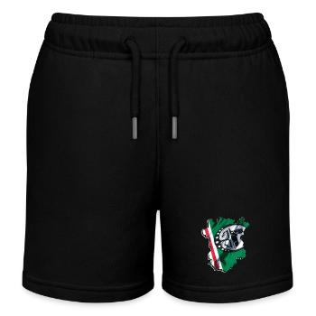 (RU) Tchétchénie : Drapeau sur sa propre carte - Short de jogging enfant bio Stanley/Stella - noir - Devant