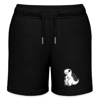 Dinosaure mignon - T-rex Rawr Design - Short de jogging enfant bio Stanley/Stella - noir - Devant