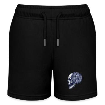 Fahrrad Schädel Getriebe Radsport Kunstwerk - Kinder Organic Joggingshorts Mini Bolter von Stanley/Stella - Schwarz - Vorne