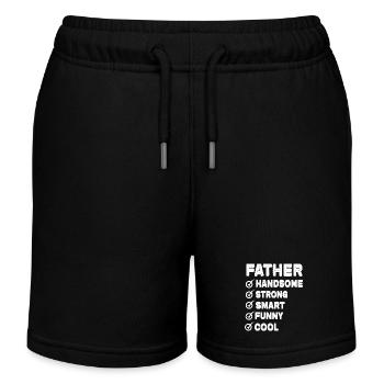 Père - Short de jogging enfant bio Stanley/Stella - noir - Devant