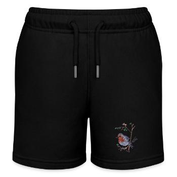 Ein charismatischer Robin - Kinder Organic Joggingshorts Mini Bolter von Stanley/Stella - Schwarz - Vorne