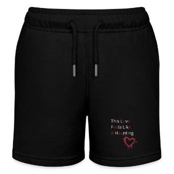 Diese Liebe fühlt sich an wie ein eindringliches Hemd - Romantic - Kinder Organic Joggingshorts Mini Bolter von Stanley/Stella - Schwarz - Vorne
