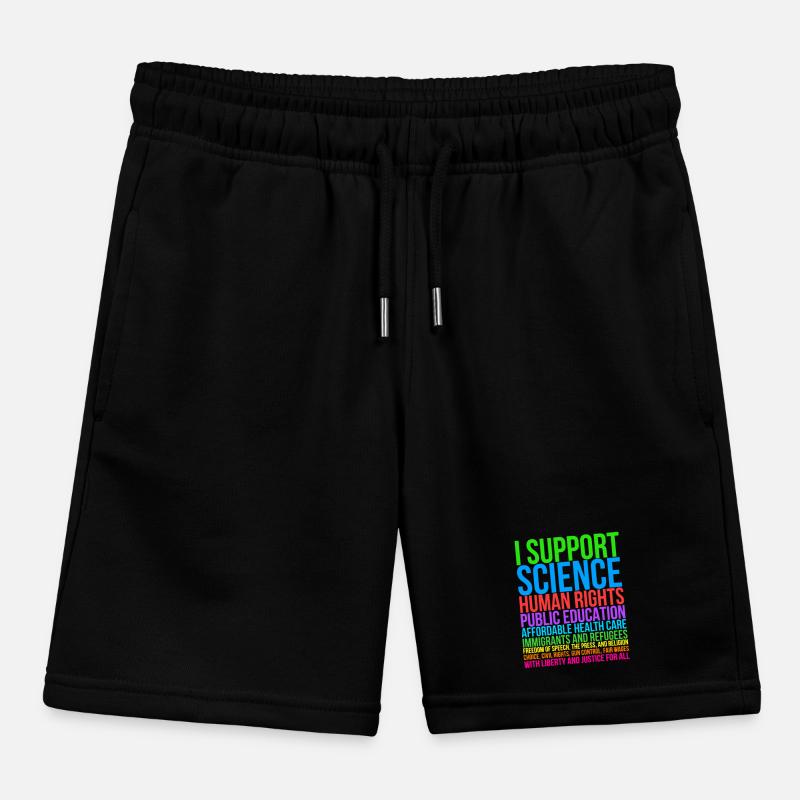 I Support Science Kids Organic Sweat Shorts by Stanley/Stella