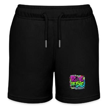 Ride or Die Skateboard Graffiti – Streetstyle - Kids Organic Sweat Shorts by Stanley/Stella - black - Front
